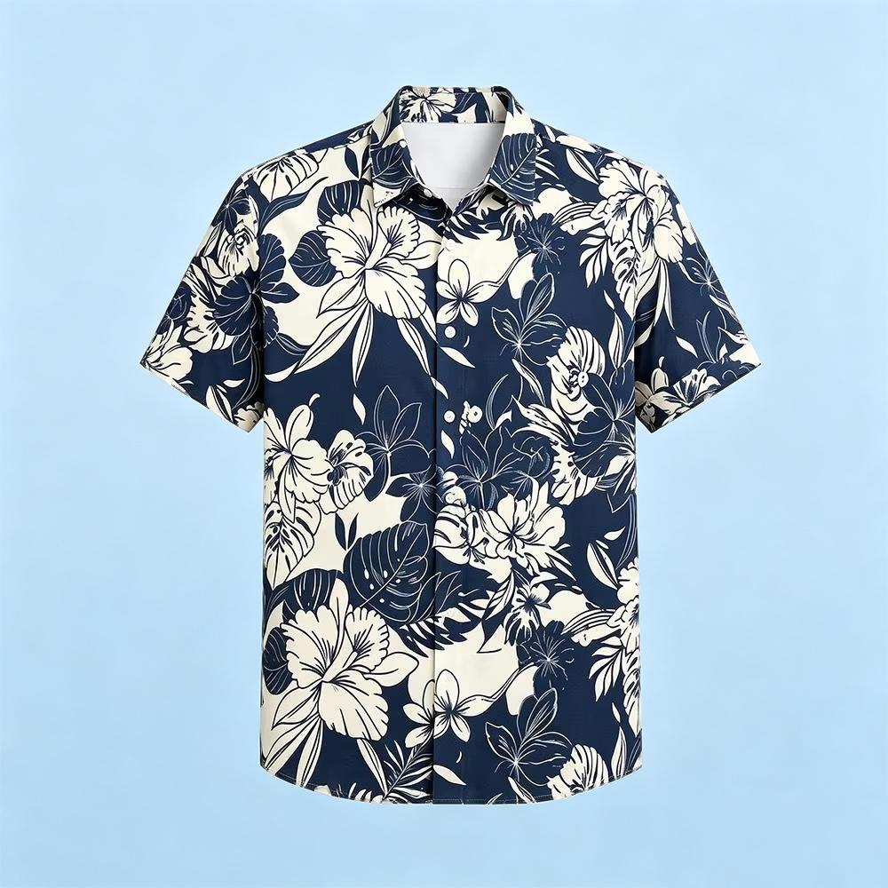 Vintage Hawaiian Floral Shirt - Chemise hawaïenne à imprimé floral vintage