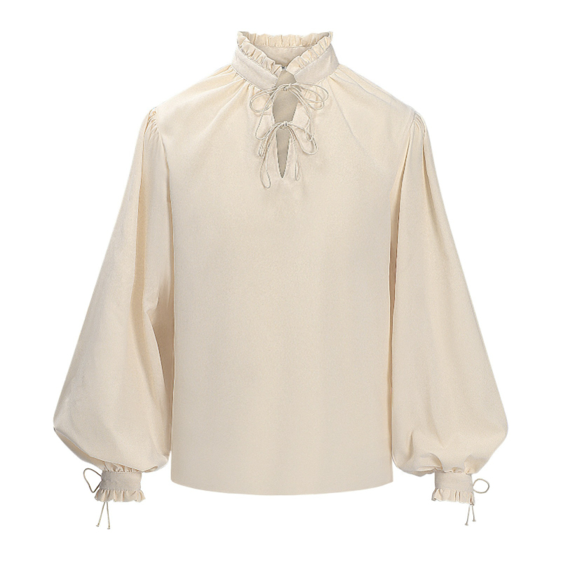 Medieval Gothic Lace Up Pirate Shirt - Chemise de pirate médiévale Renaissance pour