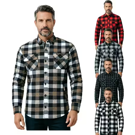 Flannel Plaid Shirt Heavy Weight - Chemise à carreaux à manches longues