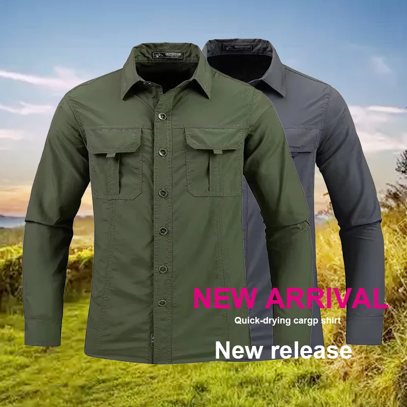 Tactical Military Shirt Cargo - Chemise légère à séchage rapide pour