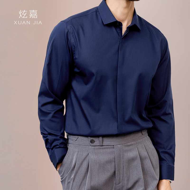 Mens Satin Silk Dress Shirt - Chemise en soie pour homme, nouvelle