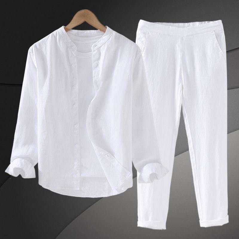 Ensemble chemise et short en c - Mens Linen Shirt Long Sleeve avis et prix
