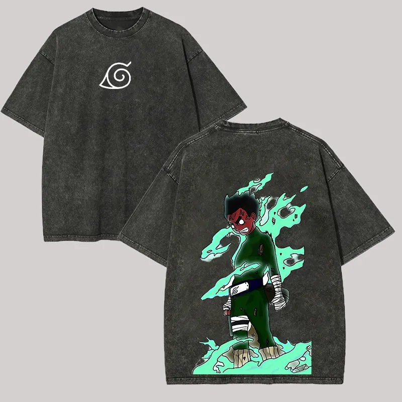 T-shirt Rock Lee Eight Gates N - Acid Wash Vintage Graphic T Shirt avis et prix