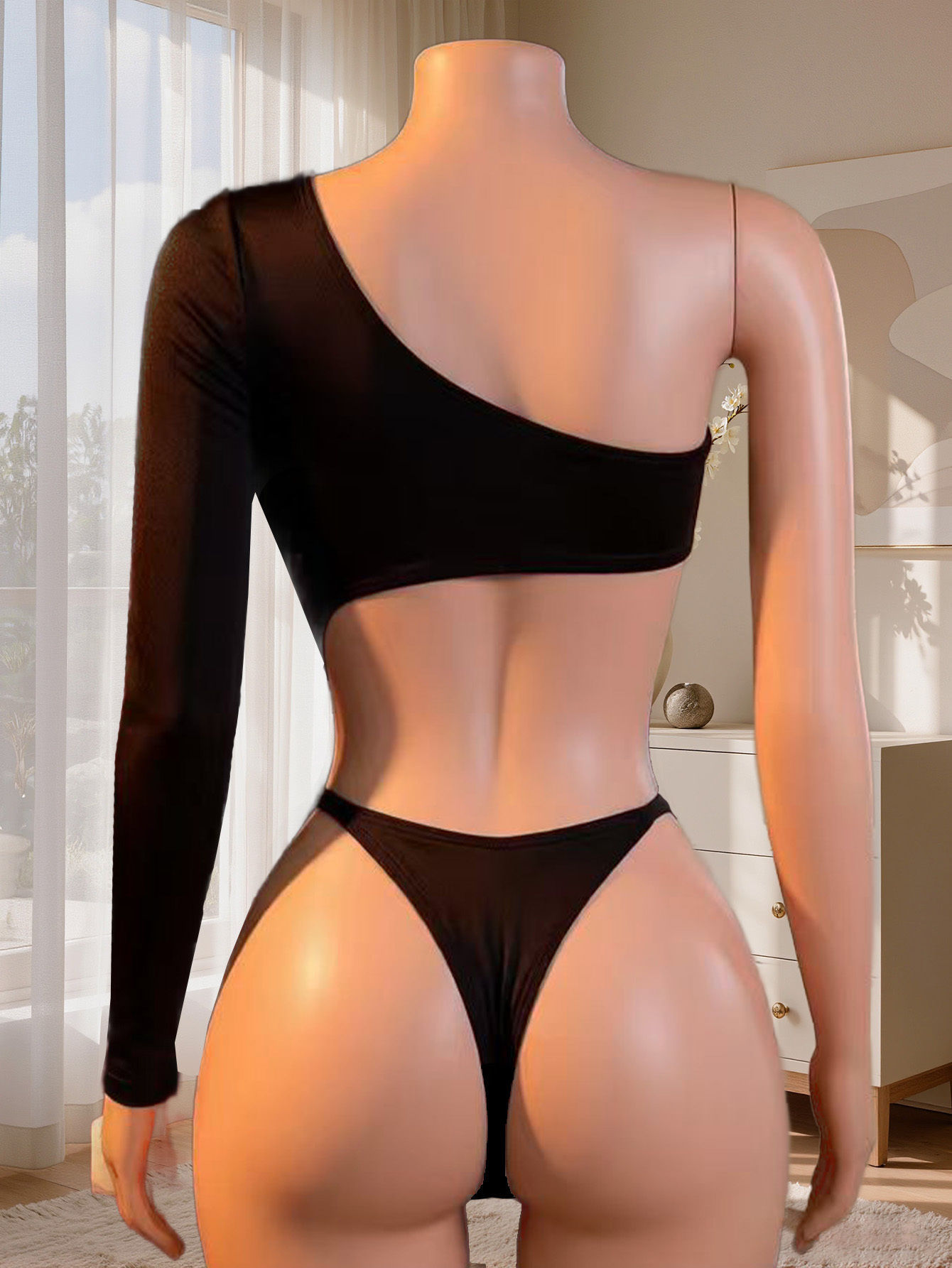 Body asymétrique à manches lon - Underwear avis et prix