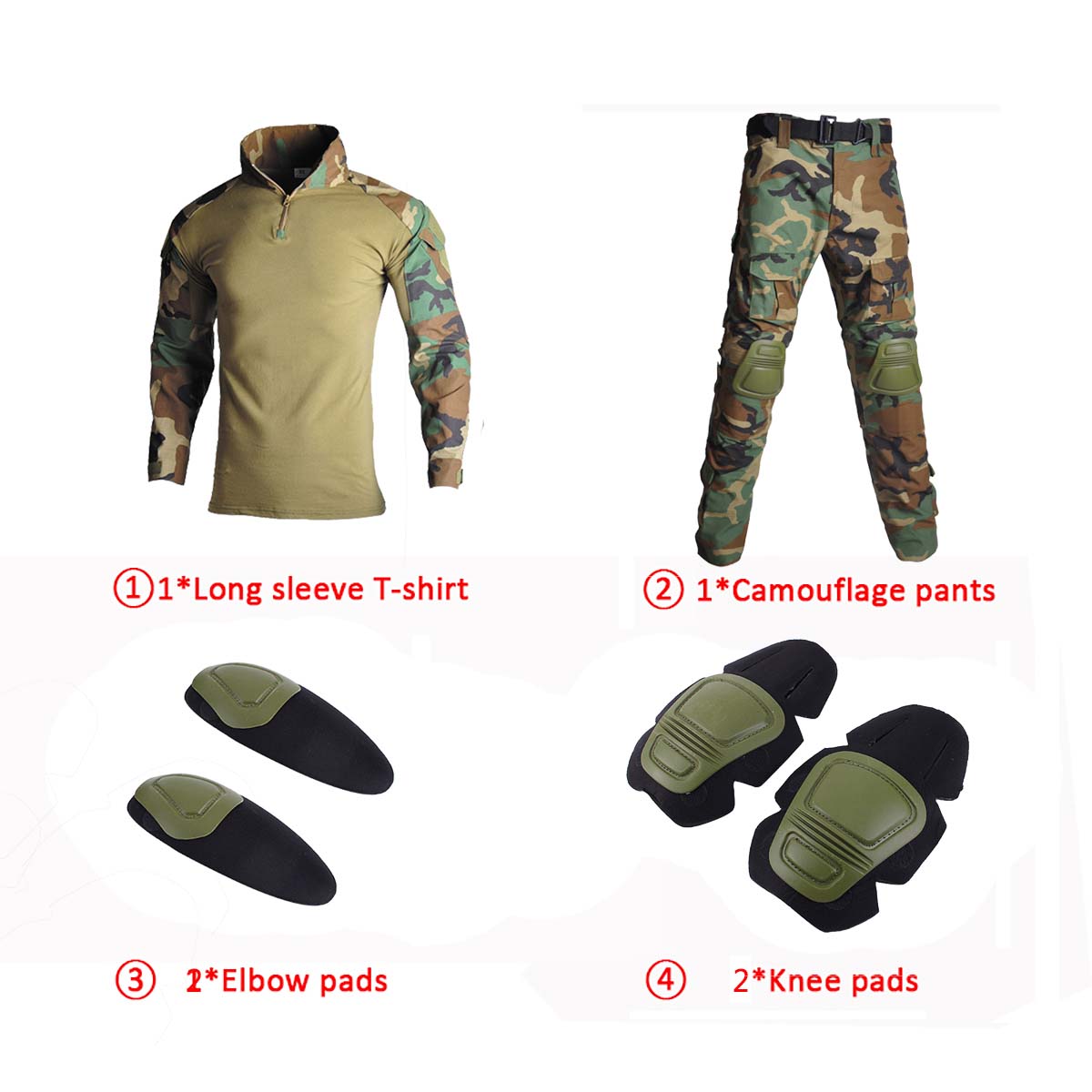 Ensemble de combinaison tactiq - Tactical Military Shirt Cargo avis et prix