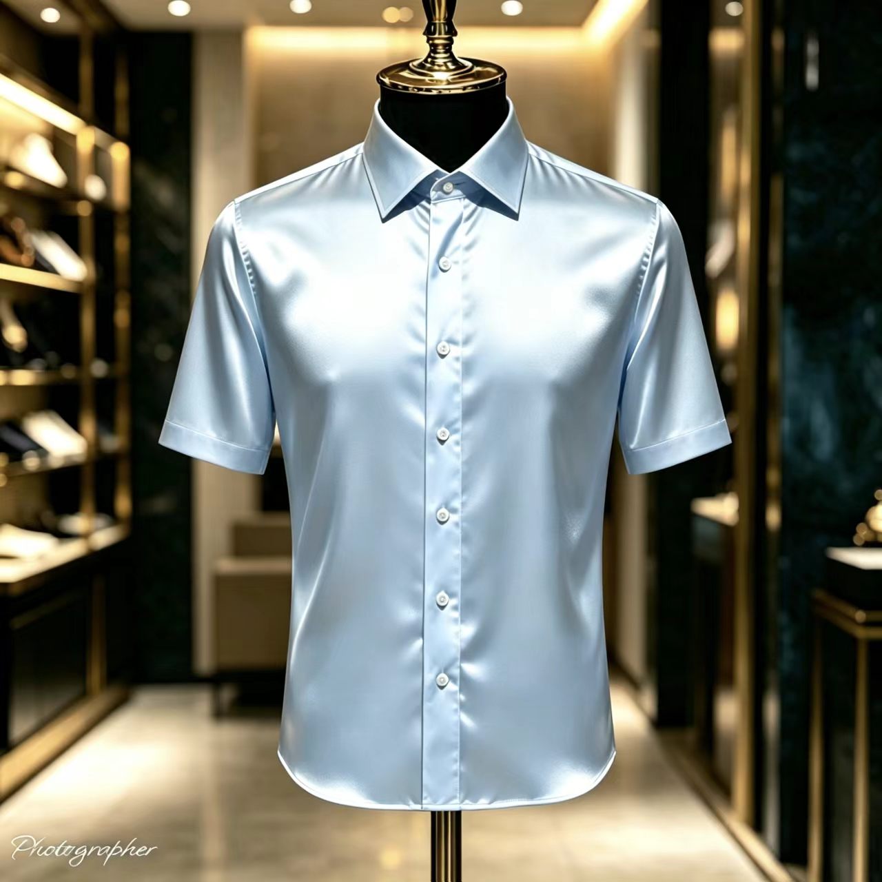 Chemise Habillée Homme en Sati - Mens Satin Silk Dress Shirt avis et prix