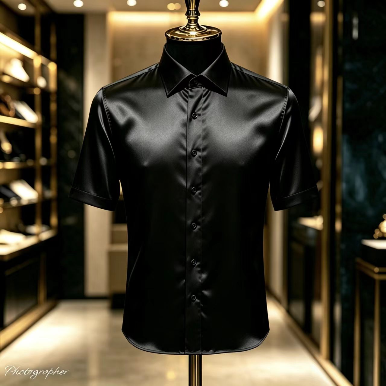 Chemise Habillée Homme en Sati - Mens Satin Silk Dress Shirt avis et prix