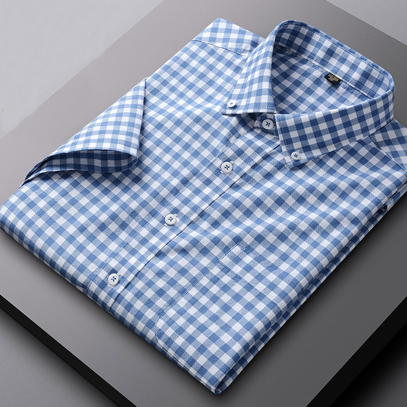 Chemise à carreaux Oxford à ma - Oxford Cotton Casual Shirt Business avis et prix