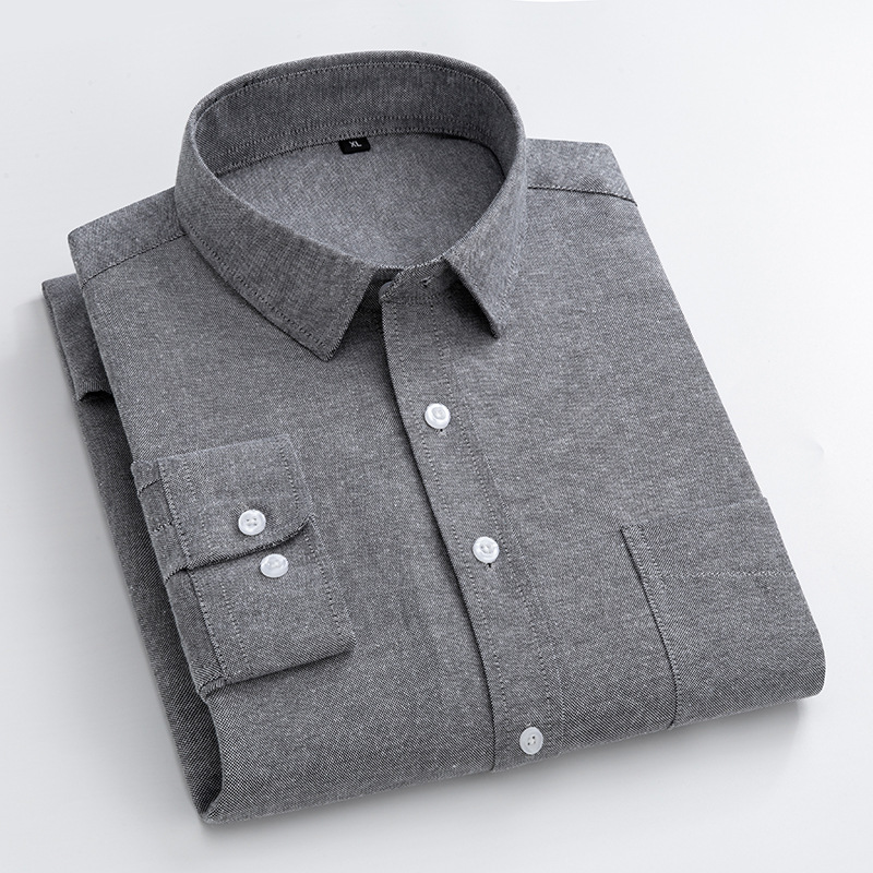 Chemise Oxford bleu marine à m - Oxford Cotton Casual Shirt Business avis et prix