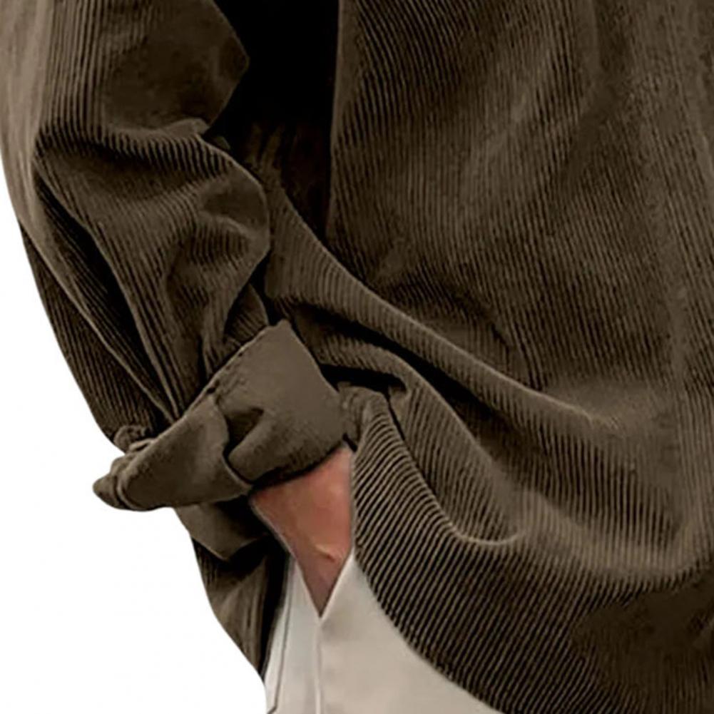 Chemises décontractées pour ho - Corduroy Button Up Shirt Men avis et prix