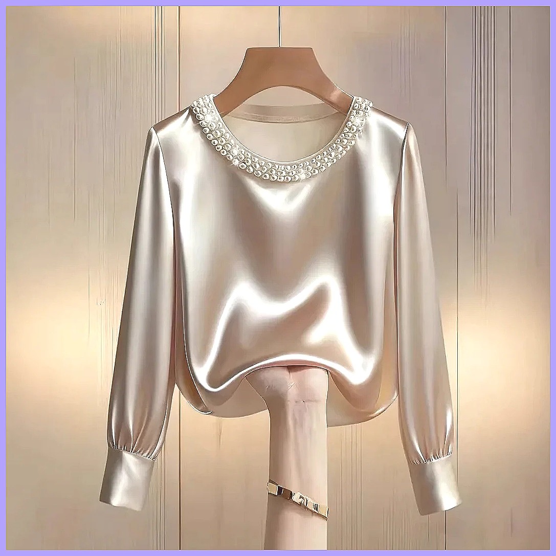 Chemisier élégant en satin per - Shirts avis et prix