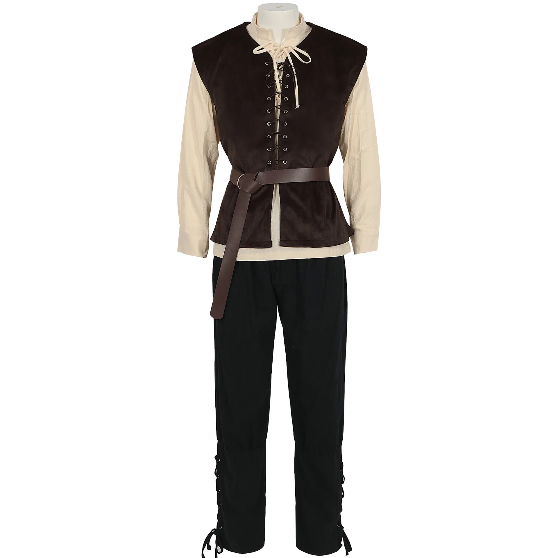 Chemises médiévales gothiques  - Medieval Gothic Lace Up Pirate Shirt avis et prix