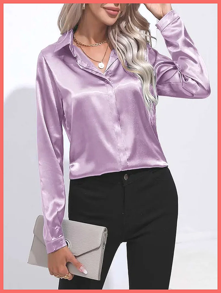 Chemise en satin pour femme Pr - Shirts avis et prix