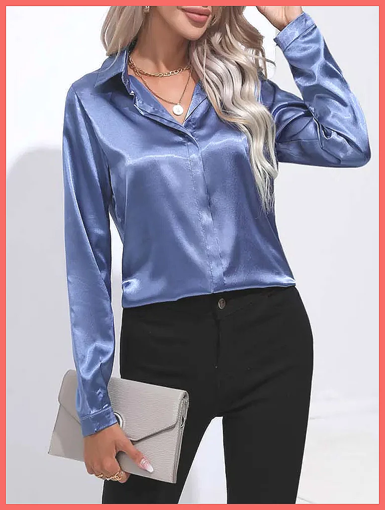 Chemise en satin pour femme Pr - Shirts avis et prix