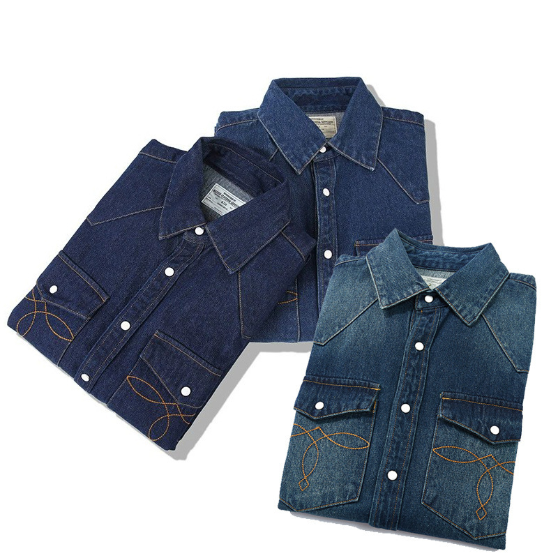 Chemise en jean vintage Americ - Mens Western Denim Pearl Snap Shirt avis et prix